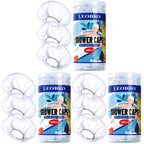 LEOBRO 100PCS Disposable Shower Caps, Shower Caps for Women Disposable, Clear Plastic Shower Cap, Plastic Hair Caps for Hair Treatment, Regular Size 17.3 INCH