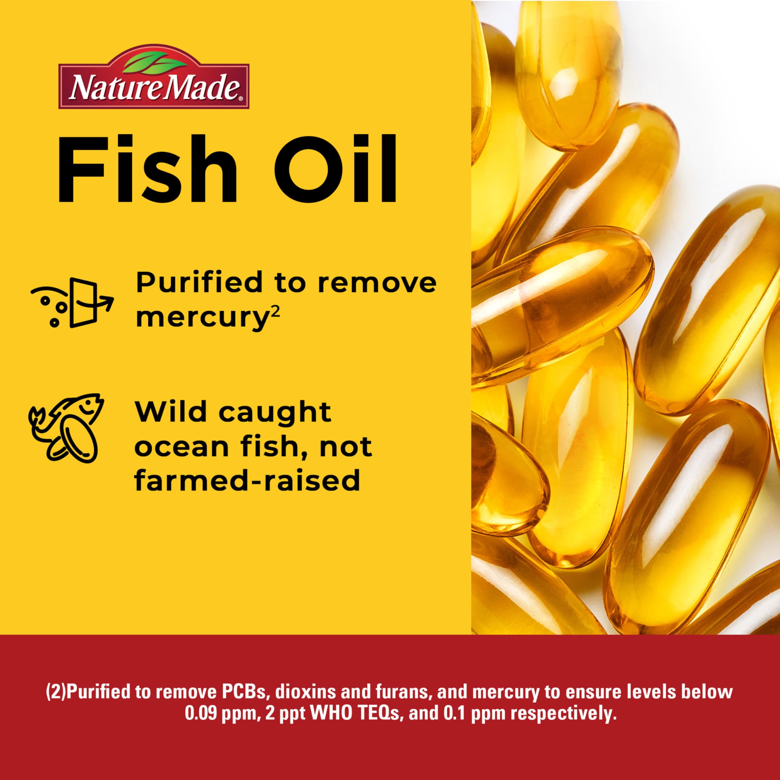 Nature Made Extra Strength Dosage Omega 3 Fish Oil Supplement, 60 Softgels | Fish Oil Omega 3 Supplements as Ethyl Esters for Healthy Heart, Brain, Eye, Mood Support 2800mg per 2 Softgels, 30 Day Supply