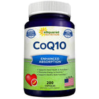 CoQ10 400mg - 200 Capsules - Co Q 10 Supplement - Coenzyme Q10 Pills - CQ10 | Max Strength CoQ 10 - High Absorption Ubiquinone Powder - CO Q-10 Enzyme Vitamin Alternative to Softgels & Gummies