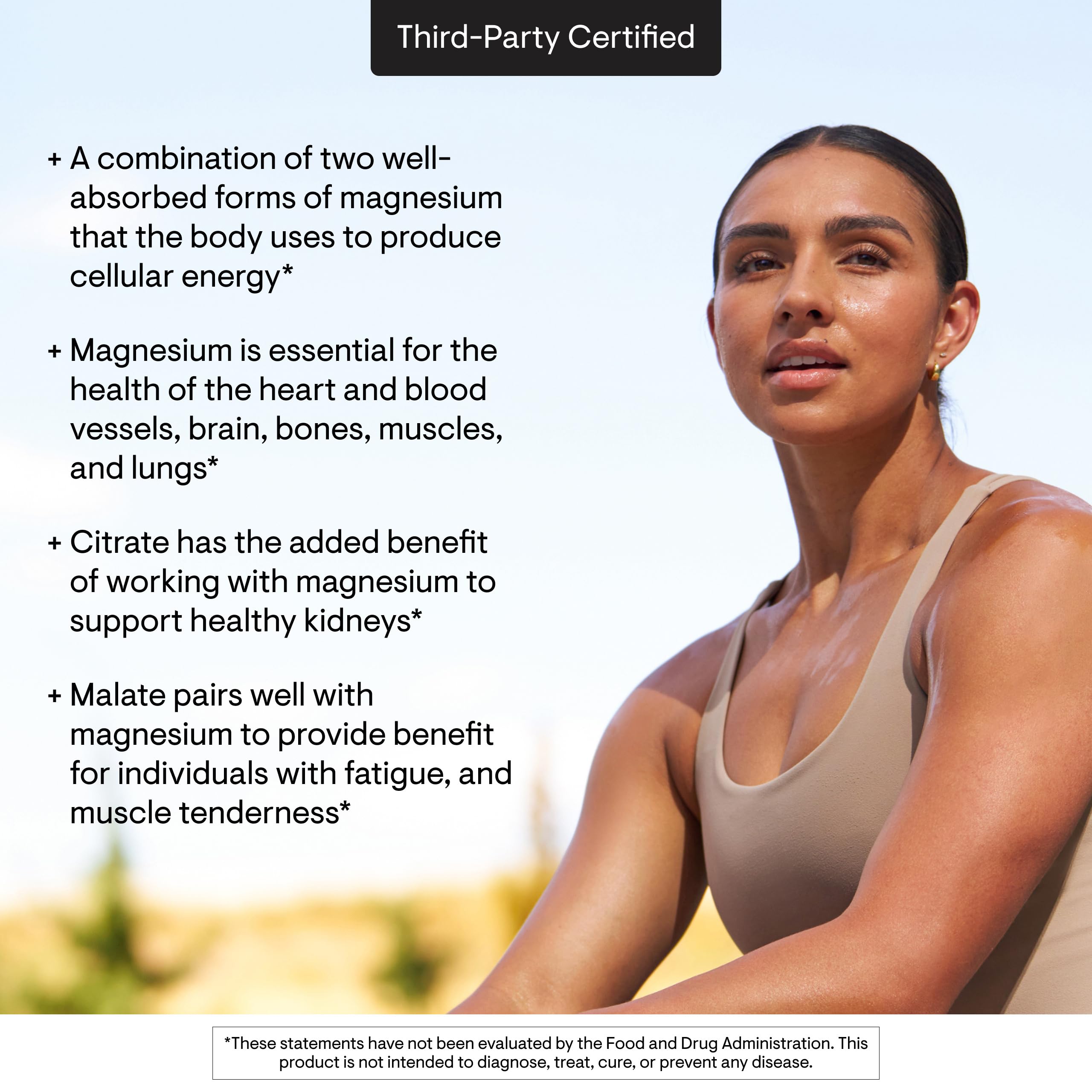 THORNE Magnesium CitraMate, Magnesium Citrate & Malate, 90 Capsules | Supports Heart Health, Skeletal Muscles, Cardiac & Lung Function, Bone Density, Fatigue & More*, NSF Contents Certified