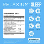 Relaxium Sleep Aid for Adults, 5mg Melatonin, Magnesium Glycinate, 30-Day | Non-Habit Forming Dietary Supplement, Drug-Free, Stress Relief