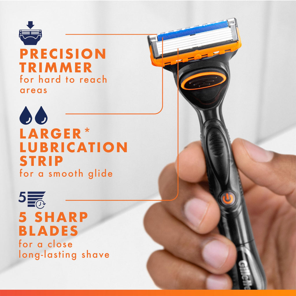 Gillette Fusion5 Power Razor Blade Refills for Men, 8 Count, with Precision Trimmer
