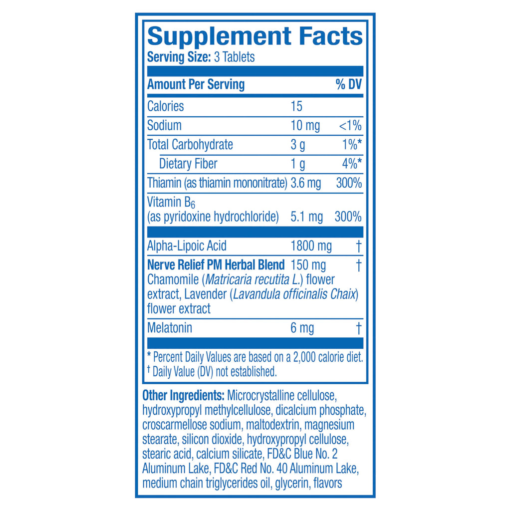 Nervive Nerve Relief PM, Occasional Nerve Discomfort II, Sleep Aid, Starts Working in 7 Days, Stabbing, Burning, Alpha Lipoic Acid, Melatonin, B Vitamins, Turmeric, Ginger, Nervive Supplement, 30 ct
