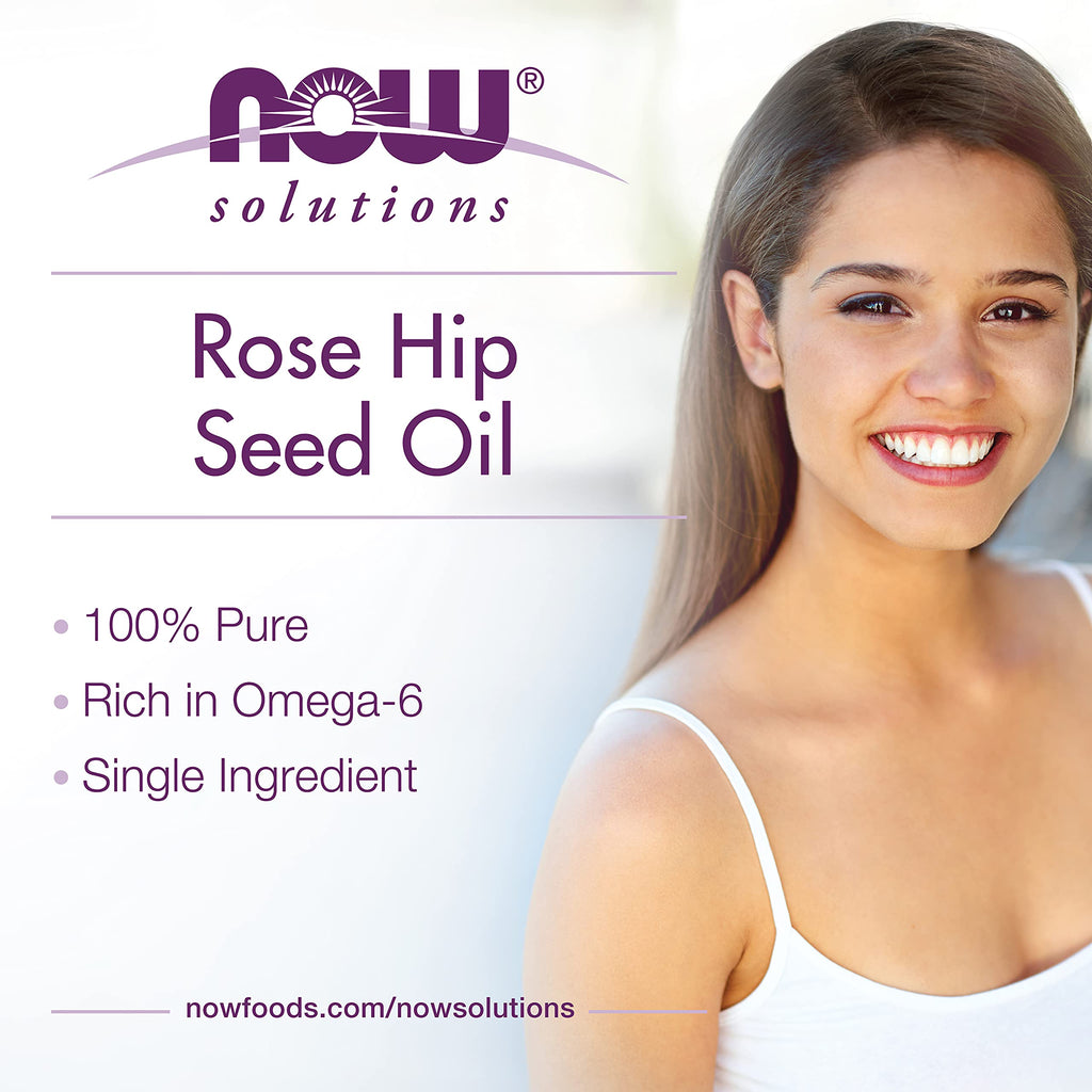 Buy now NOW Solutions, Rose Hip Seed Oil, 100% Pure, Nourishing and Renewing, For Facial Care, Vegan, Child Resistant Cap, 4-Ounce at indiglob india