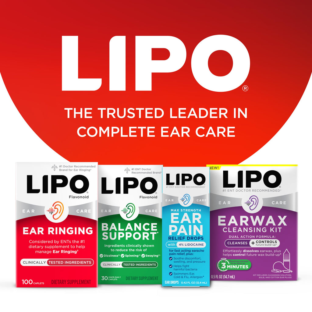 LIPO Ear Ringing Support, Lemon Bioflavonoid Complex, 100 Caplets