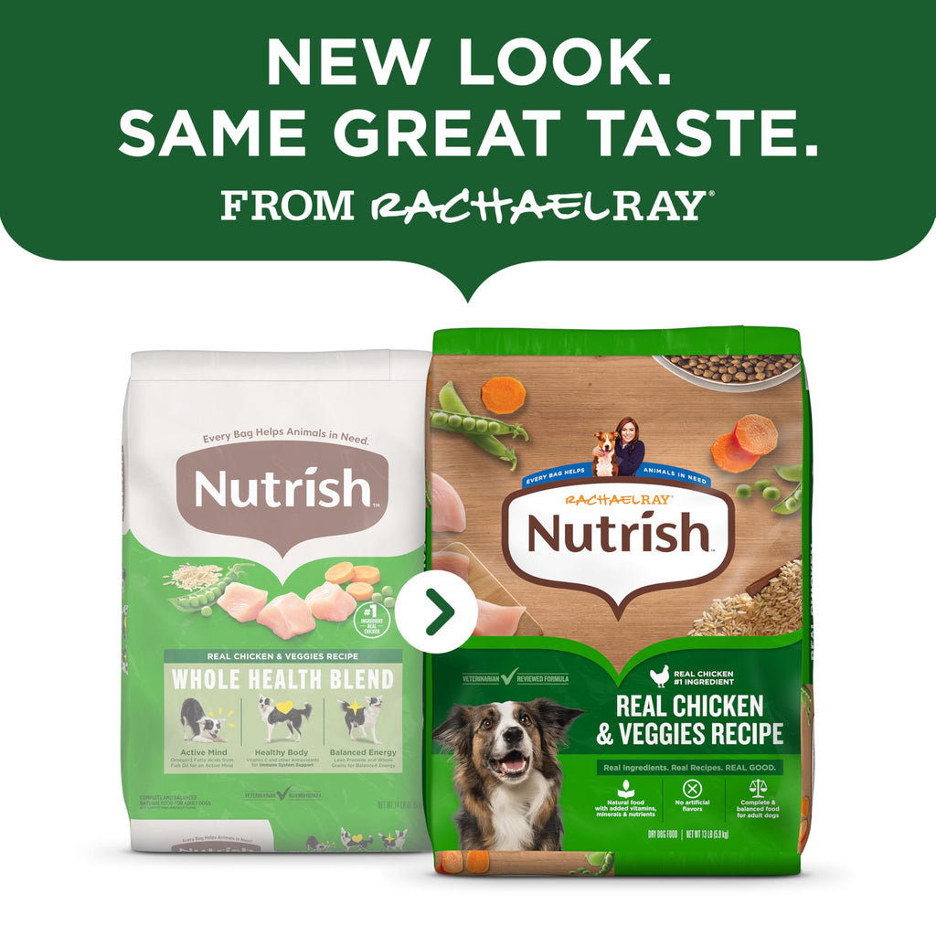 Nutrish Adult Dry Dog Food, Chicken & Veggies, 13 lb. Bag (Rachael Ray)