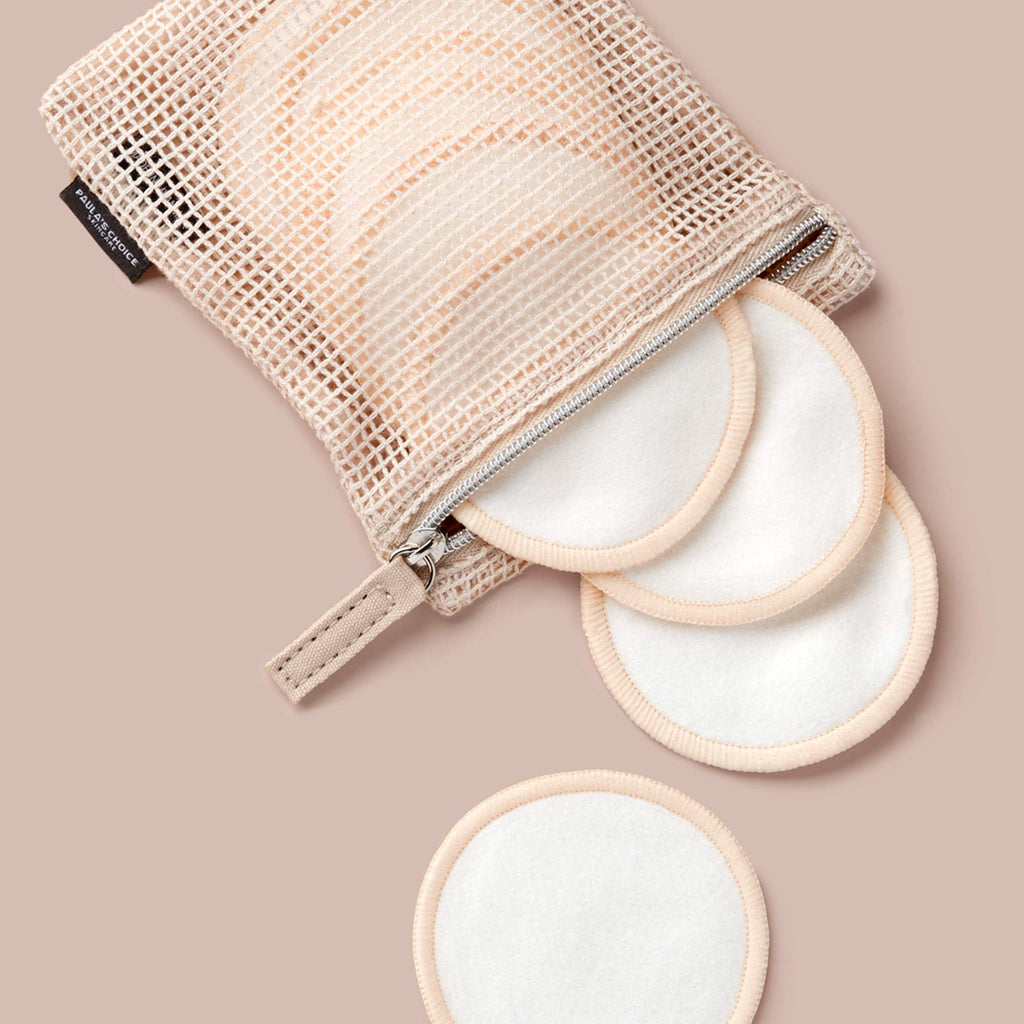 Buy now Paula's Choice Reusable Makeup Remover Pads, Eco-Friendly Cotton & Bamboo Rounds for Toner & Exfoliants, Includes Washable Bag for Laundry & Storage, 10 Count at indiglob india