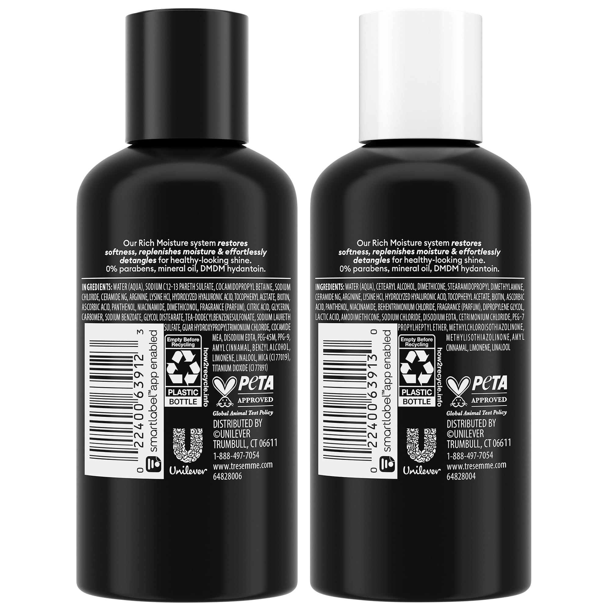 TRESemmé Travel Shampoo & Conditioner Set 3-Pack, 3 Oz Ea | Moisturizing Travel Hair Care Set with TSA-Friendly Bottles for Trips, Gym Bags and Vacations