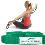 OPTP The Original Stretch Out Strap with Exercise Book, USA-Made Yoga Strap