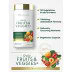Carlyle Fruits and Veggies Supplement | 250 Capsules | Made With 30 Fruits and Vegetables | Vegetarian, Non-GMO, Gluten Free Superfood Formula