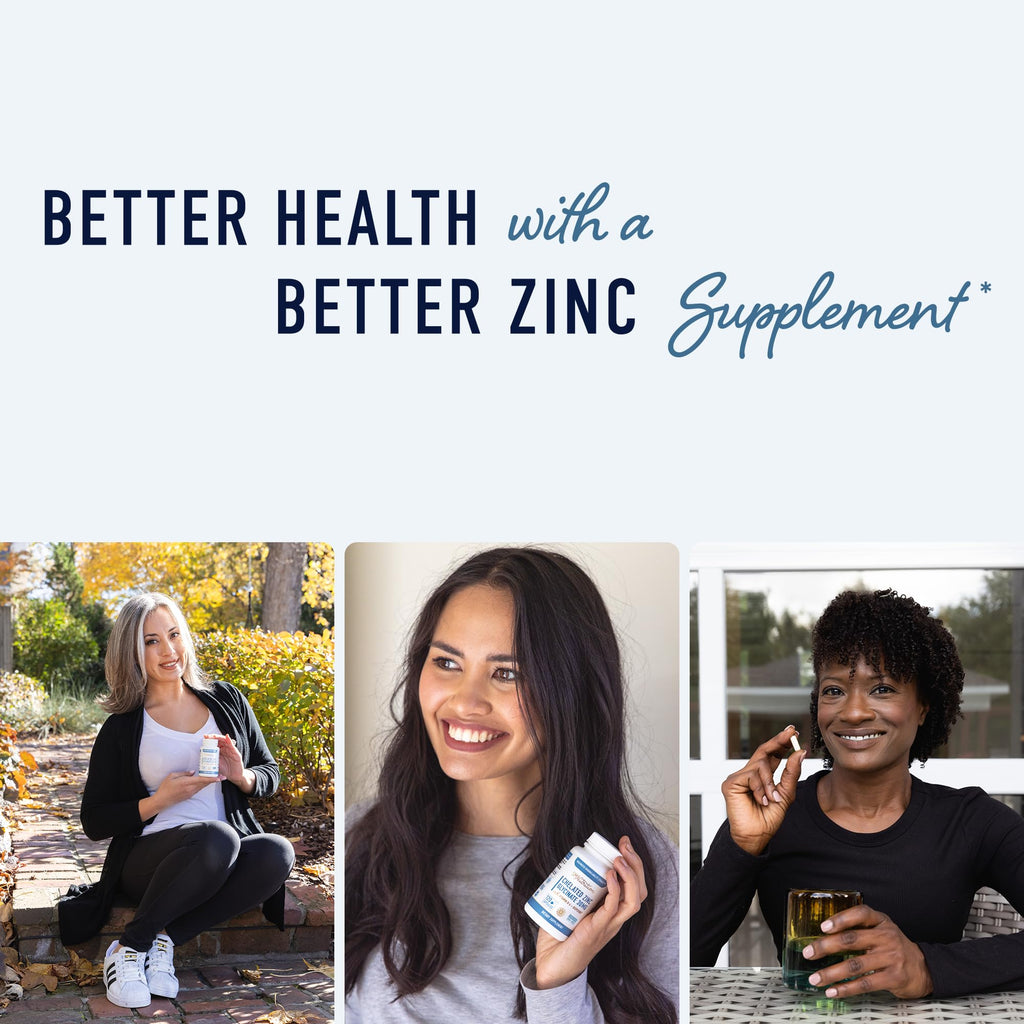 Chelated Zinc Supplements, Zinc Glycinate 30mg, Highly-Absorbable, Non-GMO | TRAACS Chelated Bisglycinate Vitamin B6 & BioPerine, Immune Acne & Energy Support, Gluten-Free, 120 Capsules (4 Month Supply)