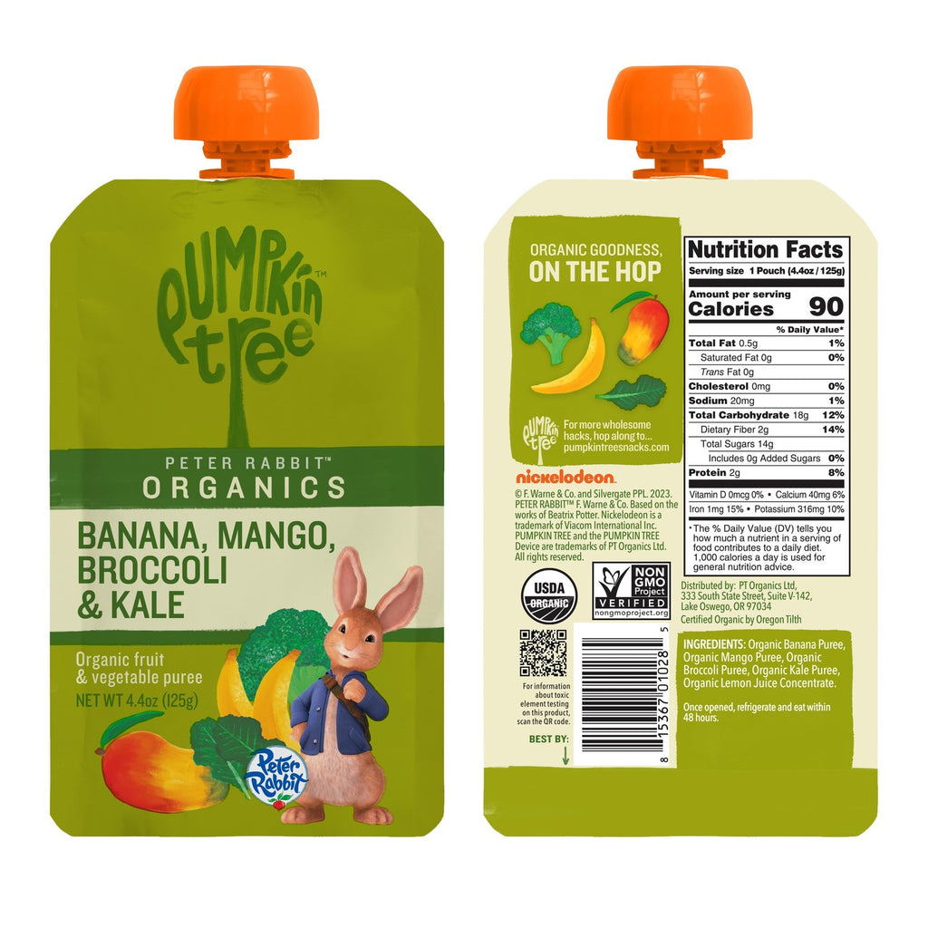 Peter Rabbit Organics Baby Kale Broccoli Mango, 4.40 oz- Packaging may vary