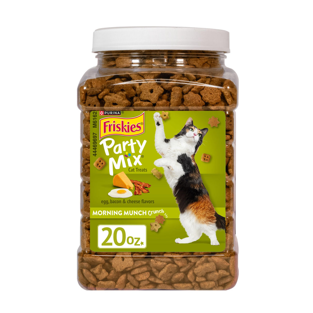 Friskies Purina Party Mix Morning Munch Cat Treats, 20 oz Canister