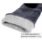 Buy now RAPICCA Animal Handling Gloves Bite Proof Reinforced Leather Padding Dog,Cat Scratch,Bird Handling Falconry Gloves Grabbing,Reptile Squirrel Snake Bite 22in Grey-Black at indiglob india