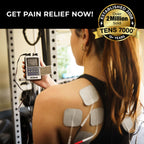 TENS 7000 Pro Rechargeable Tens Unit Muscle Stimulator, 4 Channels, Back Pain Relief, 8 Electrodes/Unit Pads, EMS and TENS Machine, Muscle Recovery & Growth, Stim Machine, Electrotherapy