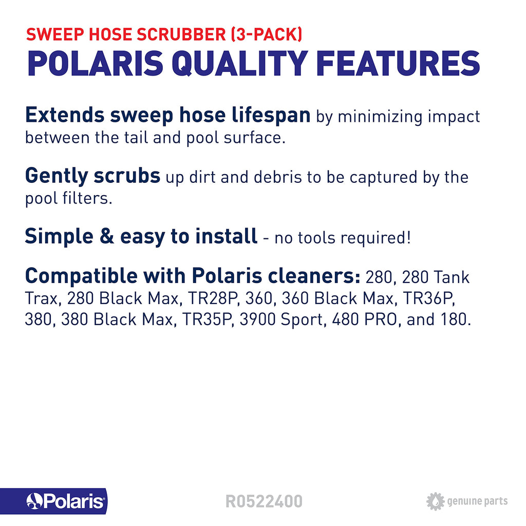 Polaris Genuine Parts R0522400 Sweep Hose Scrubber Replacement