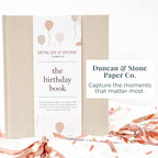 Duncan & Stone Hardcover Birthday Book & Baby Memory Album, 72 Pages