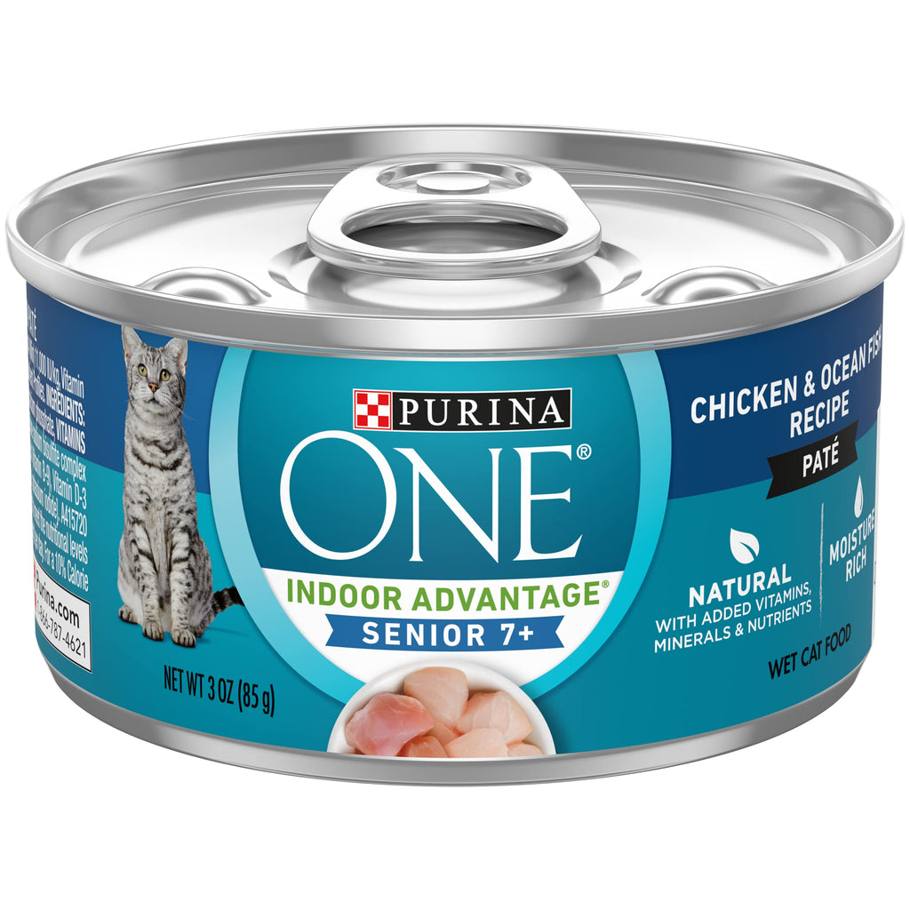 Purina ONE Senior Wet Cat Food, Vibrant Maturity 7+, 24 Pack 3 oz Cans