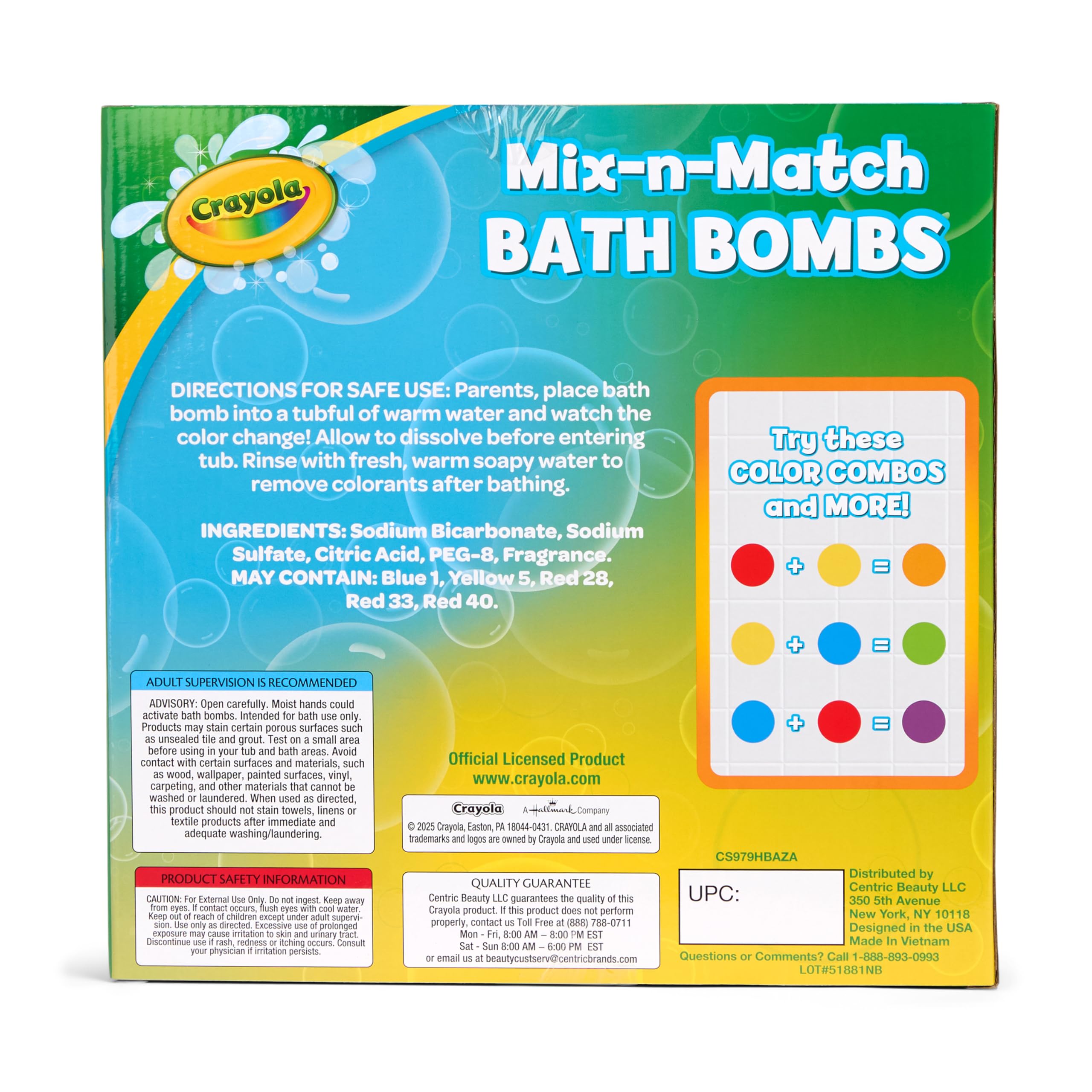 Buy now Crayola Color-Twist Bath Bombs 25 Deluxe Pack, Color Changing Bath Bombs in Classic Crayola Colors with Surprise Colored Inside, Color Your Bath Non-Toxic Bathbomb Fizzies for Boys & Girls at indiglob india