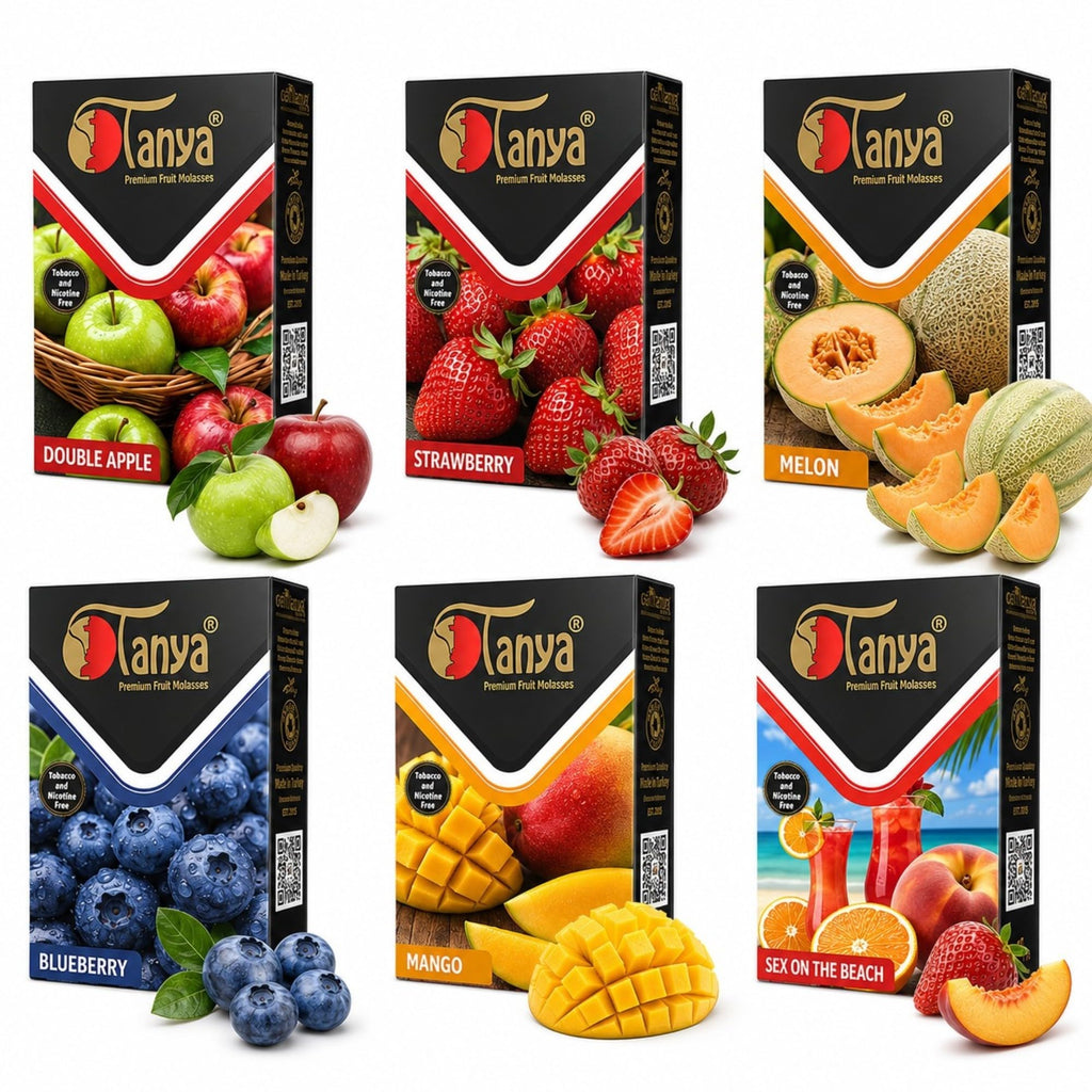 Fruit Mix Hookah Shisha Flavors, Premium Tobacco & Nicotine Free, Fruit Variety Pack, 50-Gram Packs (Pack of 6)
