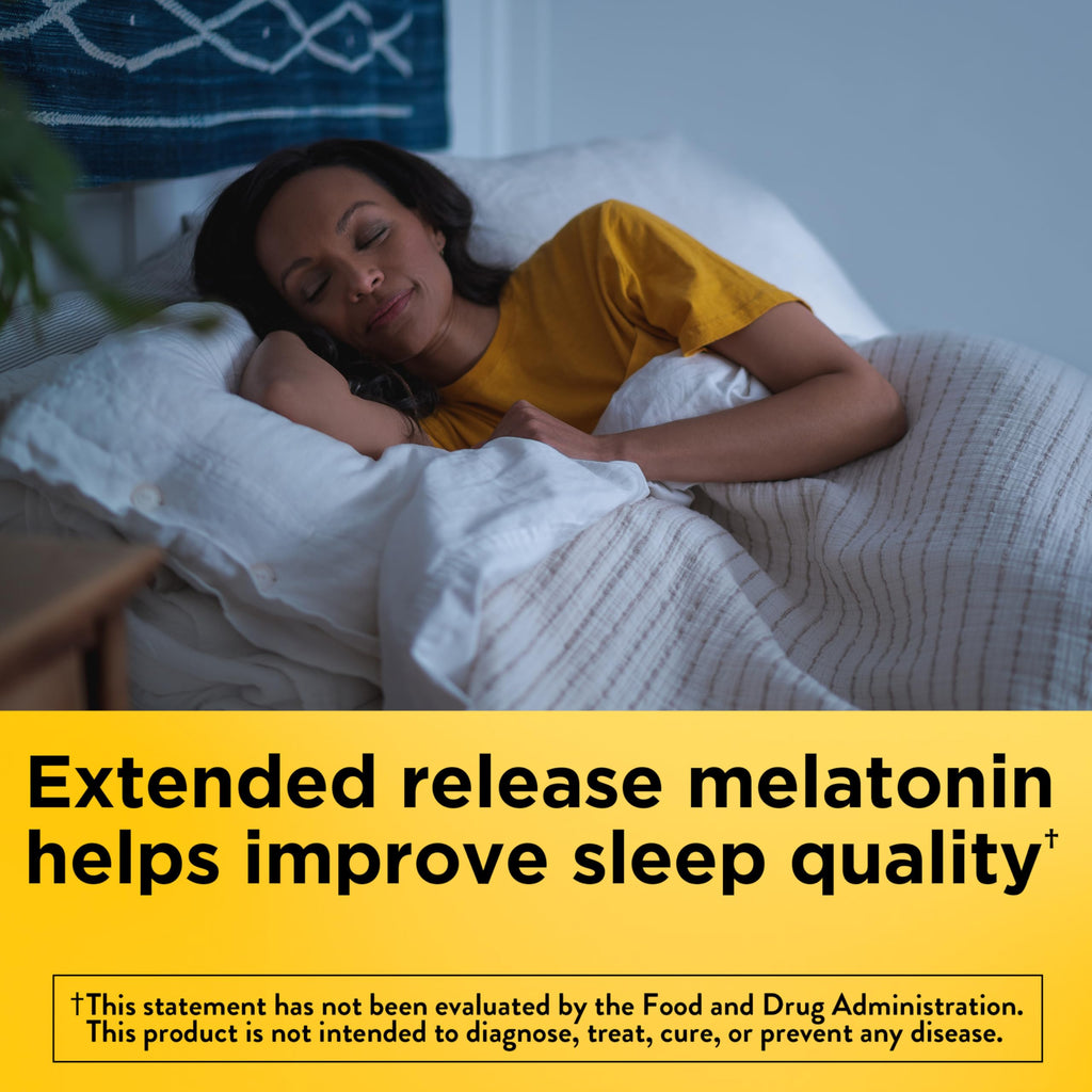 Nature Made Melatonin 4mg Extended Release Tablets, 90 Count | Sleep Supplements for Adults, 100% Drug Free Sleep Aid for Men and Women, 90 Day Supply