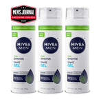 NIVEA MEN Sensitive Shave Gel, No Drying Alcohol, Mulitpack, 3 x 7 OZ | Shaving Gel for Men with Sensitive Skin, Enriched with VitaminPro Complex, No Drying Alcohol, Dermatologically Tested