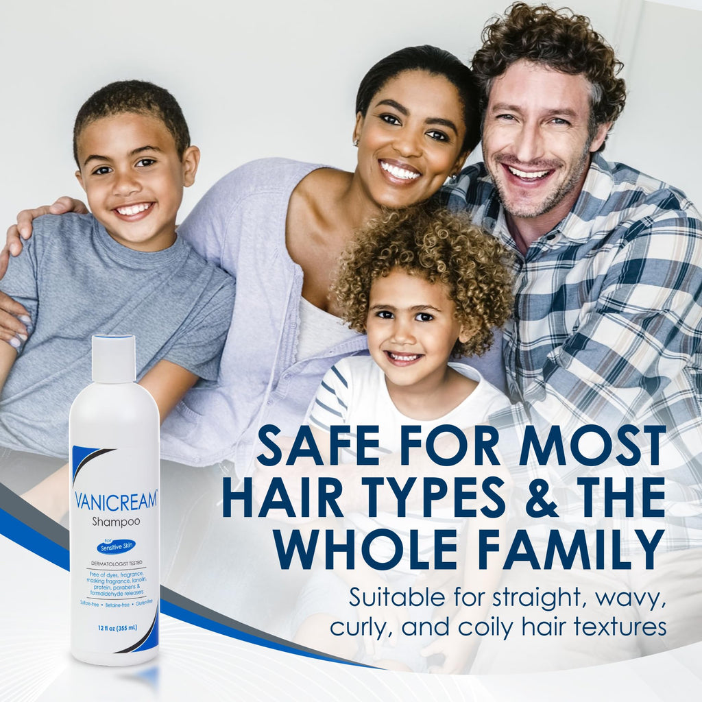 Vanicream Shampoo, 12 Fl Oz, Formulated without Common Irritants for Sensitive Skin, Gentle, Clarifying Shampoo, Helps Remove Oil, Flaking and Build-Up, Dermatologist Tested