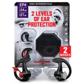 SureFire EP4 Sonic Defenders Plus Filtered Earplugs, Triple flanged Design, Reusable, Black, Medium