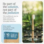 VIVAGO Bamboo Toothbrushes 10 Pack – Plant-Based Medium Bristles