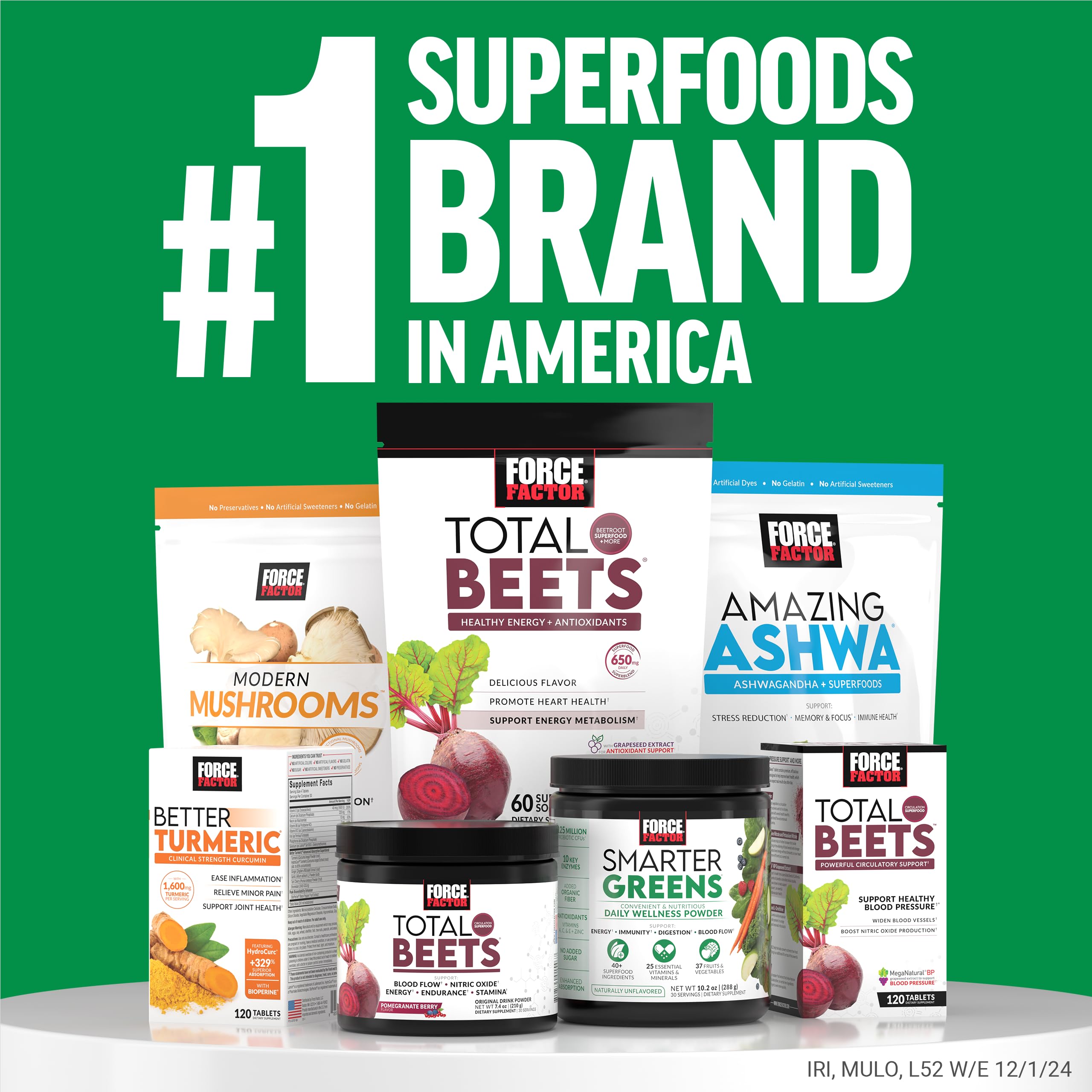 Force Factor Smarter Greens Daily Wellness Powder to Support Gut Health | Greens Superfood Powder for Bloating & Digestion, with 40+ Superfoods, 125 Million CFU of Probiotics, Unflavored, 10 Servings