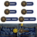 6 Pcs Jean Button Extender, Pants Extender Button for Women Men, Waist Extenders, Retractable No Sew Instant Waistband Extender Buttons Metal Silicone for Jeans Pants Collar, 2 Sizes