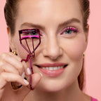 Real Techniques Miracle Eyelash Curler, Lash Tool for Mascara, Pink | Lifted lashes, eyelash curler for all eye shapes, pink eyelash curler, pinch-free curved edge