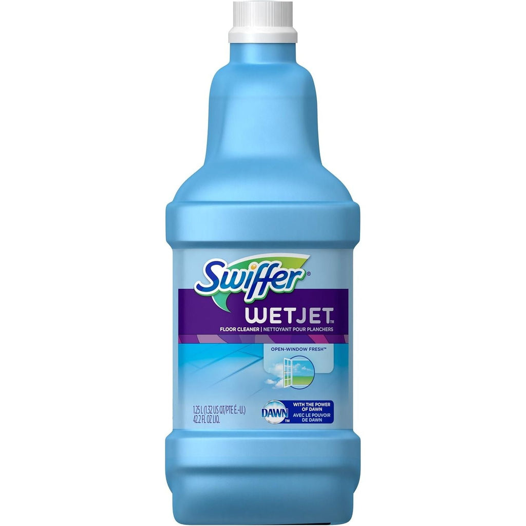 Buy now Swiffer WetJet Multi-Purpose Floor Cleaner Solution Refill Open Window Fresh Scent 1.25L, Pack of 6 Default at indiglob india