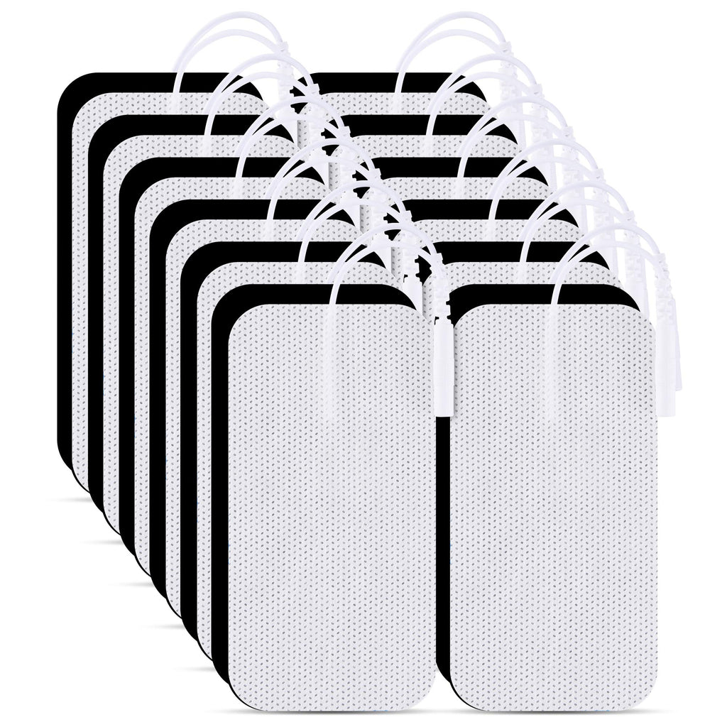 TENS Unit Electrode Pads 2"x4" 24 Pcs Value Pack, Reusable Latex-Free | TENS Unit Pads with Upgraded Self-Adhesion, Non-Irritating Replacement Pads for Electrotherapy