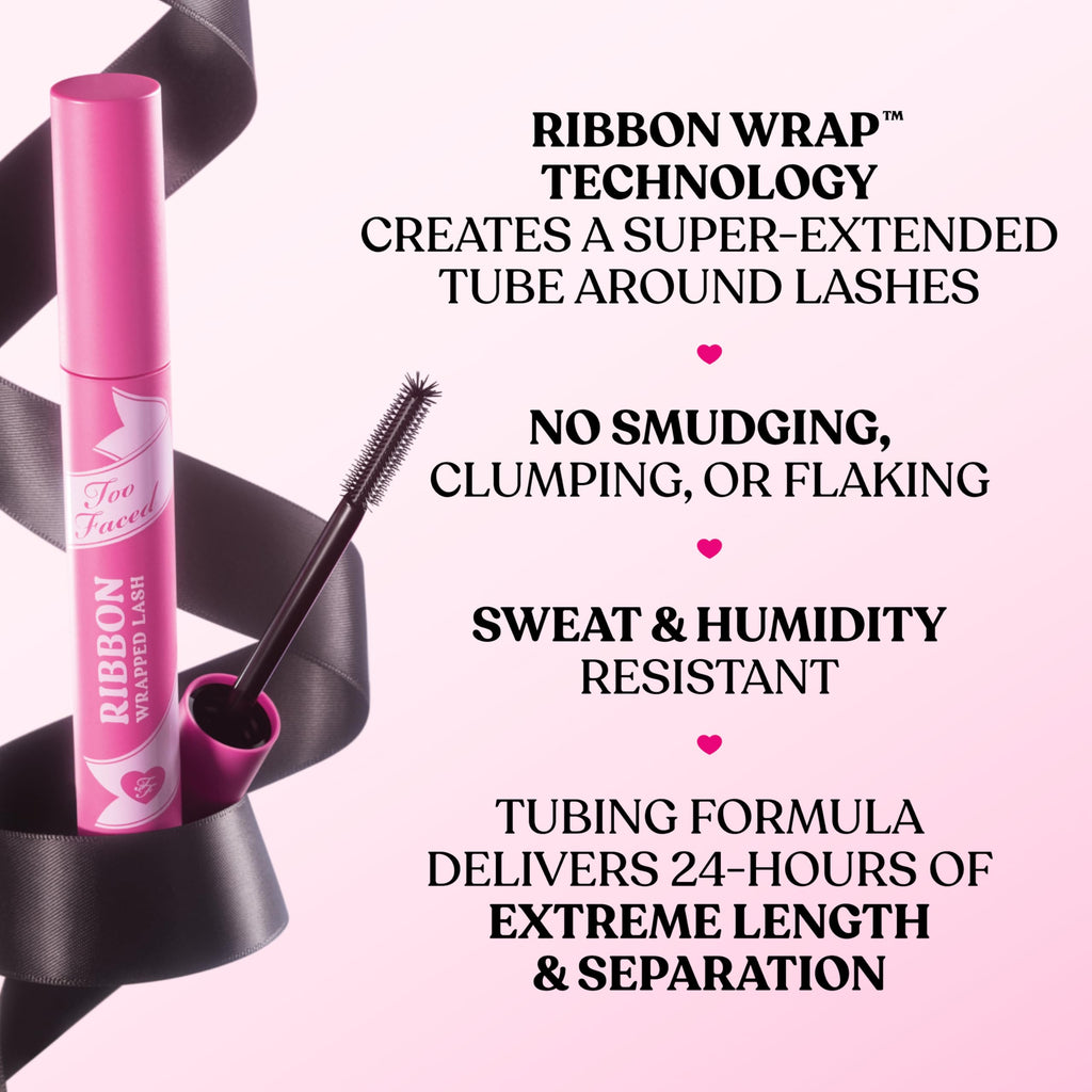 Buy now Too Faced Storybook Lashes Travel Size Mascara Set | Better Than Sex + Ribbon Wrapped Lash Tubing Mini Mascara Gift Set at indiglob india