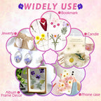 Buy now 140 Pcs Dried Pressed Flowers for Resin, Real Pressed Flowers Dry Leaves Bulk Natural Herbs Kit for Scrapbooking DIY Art Crafts, Epoxy Resin Jewelry Molds, Candle, Soap Making, Nails Décor at indiglob india