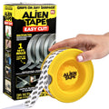 Alien Tape EZ Cut Easy Cut Double-Sided Mounting Tape, 10ft - Pre-Cut Grids for Hassle-Free Cutting, Strong Adhesive, Multi-Surface Use, No Scissors Needed, Perfect for Home & Office Projects
