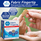 MED PRIDE Sterile Fingertip Fabric Bandages,Hypoallergenic,1.75x3 in,100-Ct