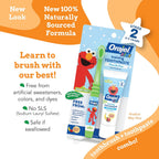 Buy now Orajel Elmo Fluoride-Free Tooth & Gum Cleanser with Toothbrush, Combo Pack, Banana Apple Flavored Non-Fluoride, 2 Piece Set at indiglob india