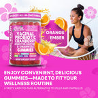 Clean Nutra Vaginal Probiotic Gummies for Women Cranberry Digestive Enzymes D Mannose Womens Probiotic Dmannose Horsetail Bromelain Chicory Fiber Feminine Care Prebiotics Inulin Papaya Enzyme Gummy