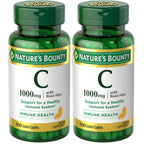 Nature's Bounty Vitamin C + Rose Hips, Vegetarian Caplets, 100 Count
