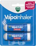 Buy now Vicks VapoInhaler, On-the-Go Portable Nasal Inhaler, Non-Medicated, With Refreshing Vicks Vapors, Menthol Scent , 2 Scented Sticks Default at indiglob india