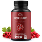 Blood Flow Care Blood Circulation & Leg Vein Support, 120 Capsules | Horse Chestnut, Cayenne Pepper, Diosmin & Butcher's Broom for Healthy Blood Flow, Vascular Function & Leg Comfort