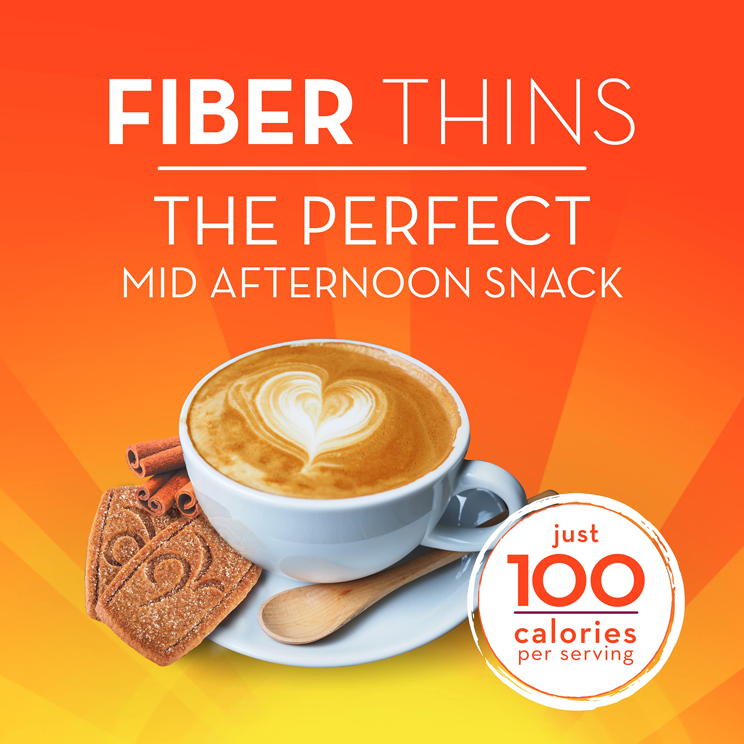 Metamucil Fiber Thins, Daily Fiber Supplement Snack, Psyllium Husk Powder, 5g Fiber per Serving, Supports Digestive Health and Satisfies Hunger, Cinnamon Spice Flavor, pack of 4, 12 Servings each