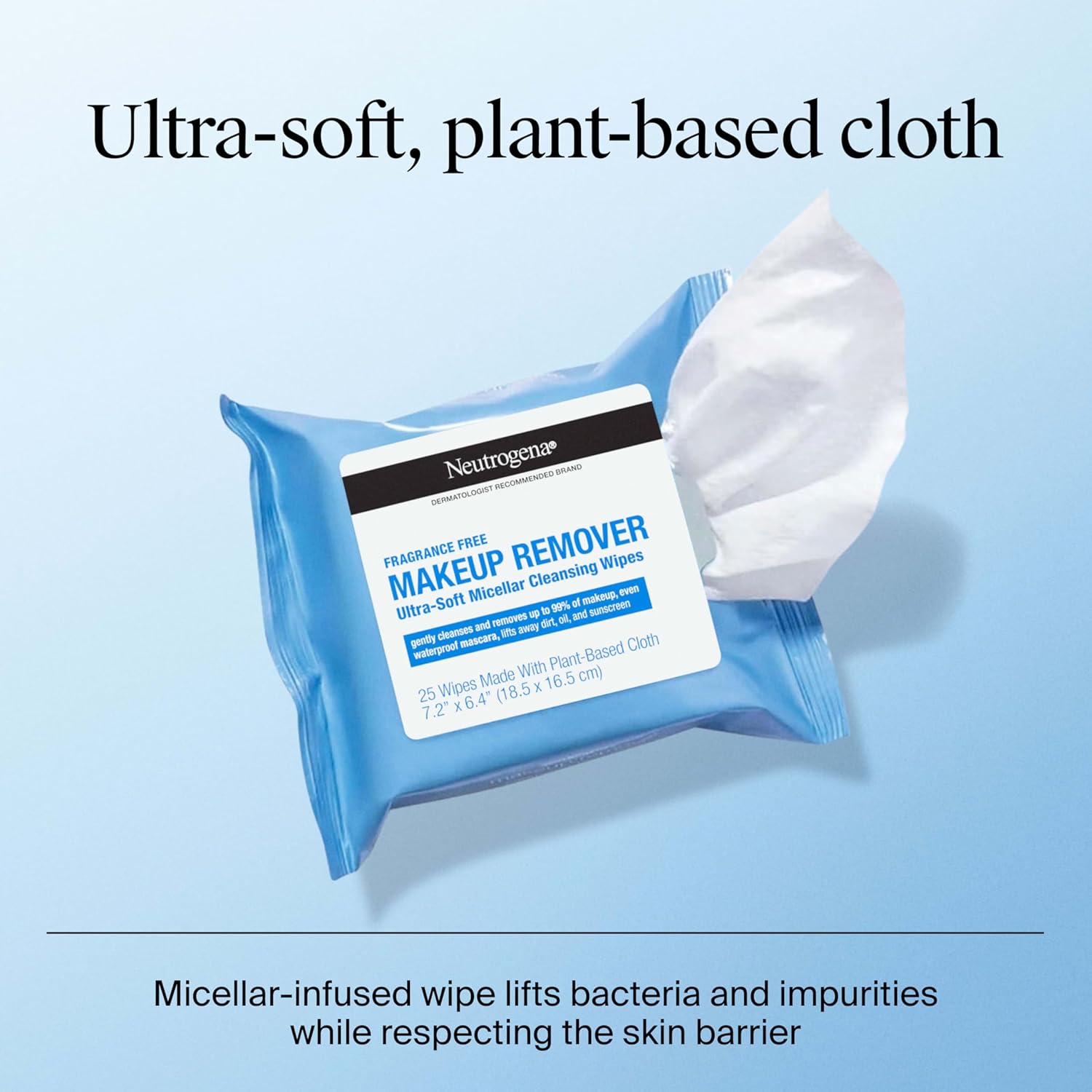 Buy now Neutrogena Fragrance-Free Makeup Remover Wipes, Daily Facial Cleanser Towelettes, Gently Removes Oil & Makeup, Alcohol-Free Makeup Wipes, Twin Pack, 2 x 25 ct at indiglob india