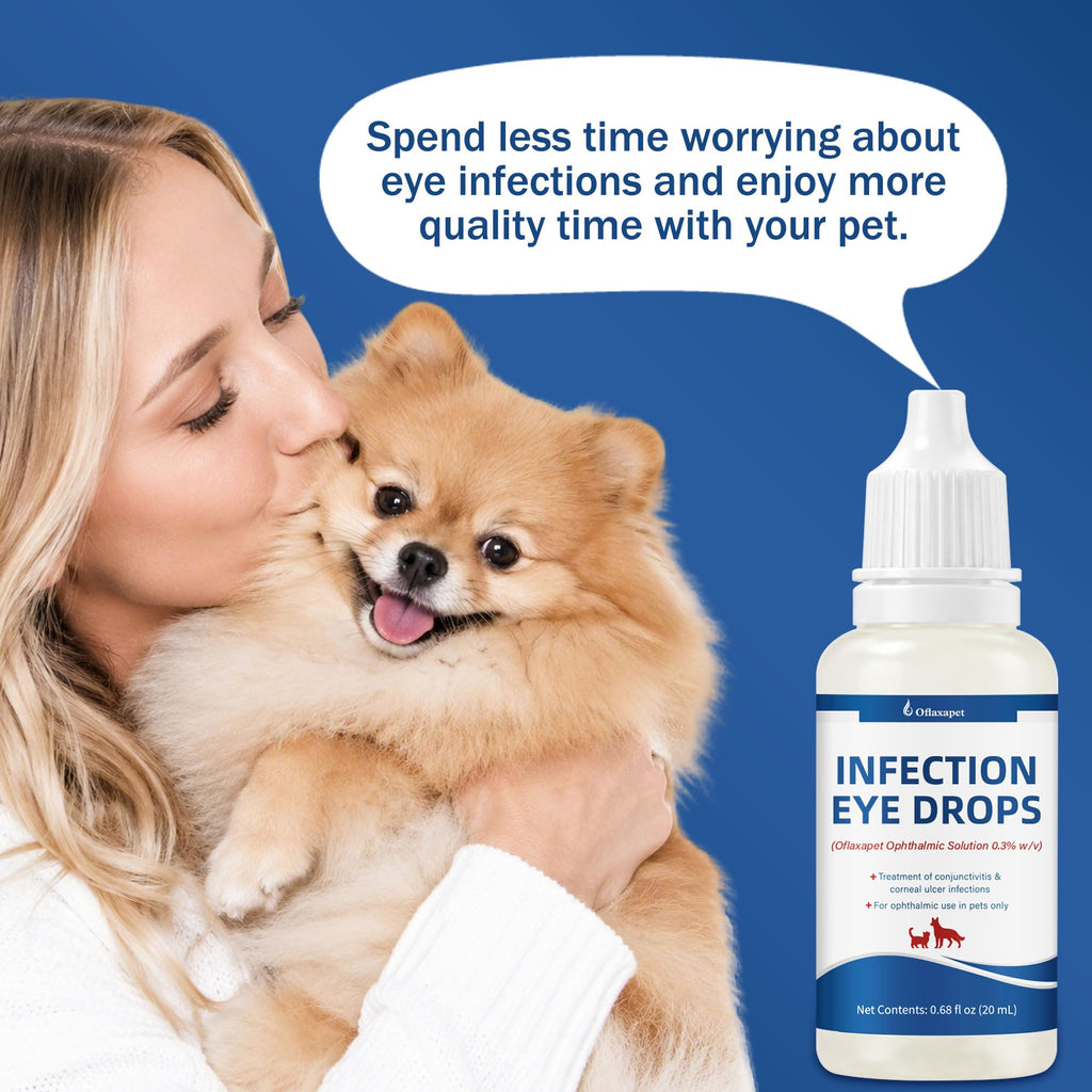 Dog Eye Drops | Dog Eye Infection Treatment | Flush Irritants & Reduce Redness, Watering & Discharge | Sterile Solution with Easy | Apply Dropper for Daily Use | 0.68 fl oz (20 mL)
