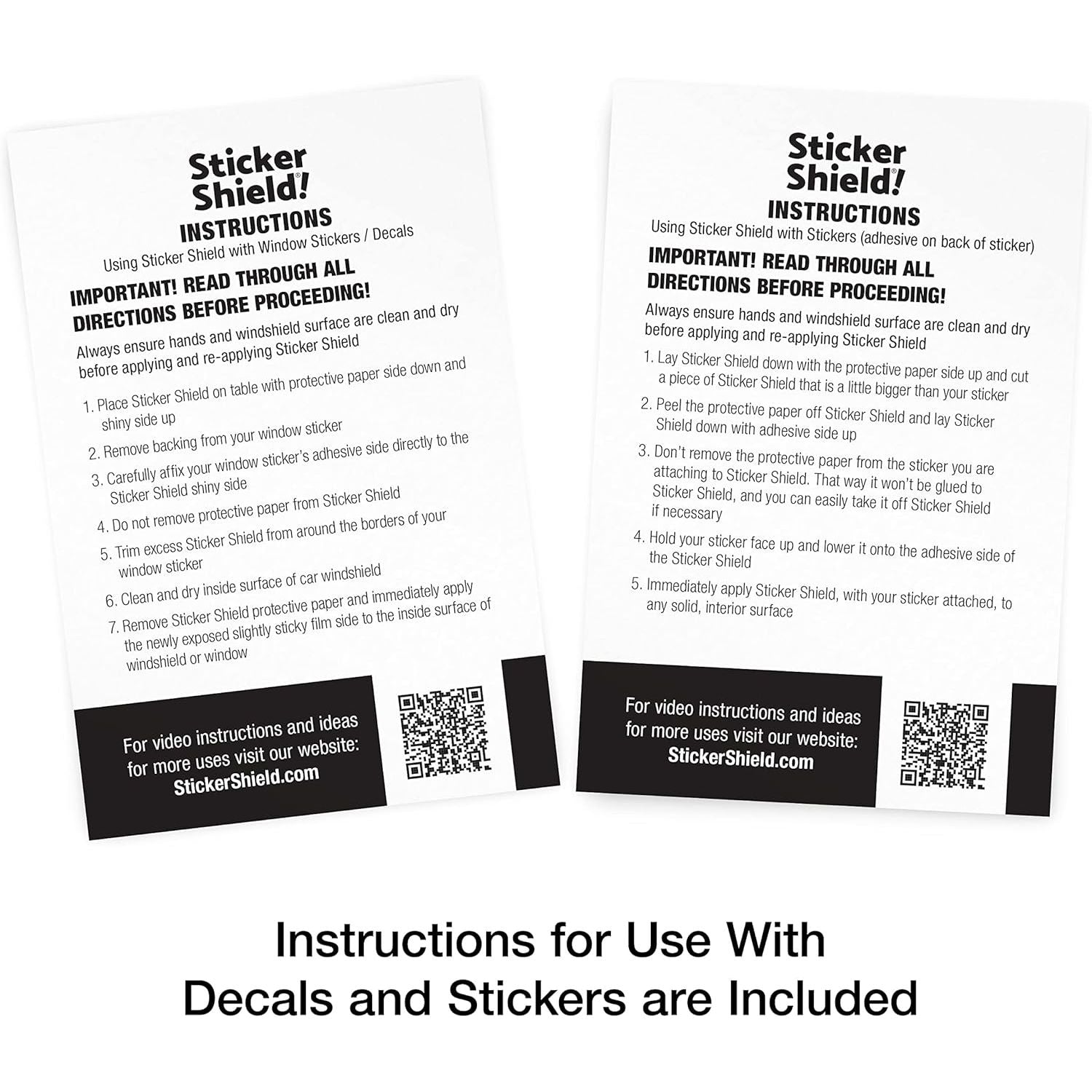 Buy now STICKER SHIELD - Windshield Sticker Applicator for Easy Application, Removal and Re-Application from Car to Car - 4 inch x 6 inch Sheets (2 Packs (4 Sheets Total)) at indiglob india