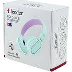 Buy now ELECDER i36 Kids Headphones Children Girls Boys Teens Foldable Adjustable On Ear Headphones 3.5mm Jack Compatible Cellphones Computer Kindle MP3/4 School Tablet Green/Purple at indiglob india