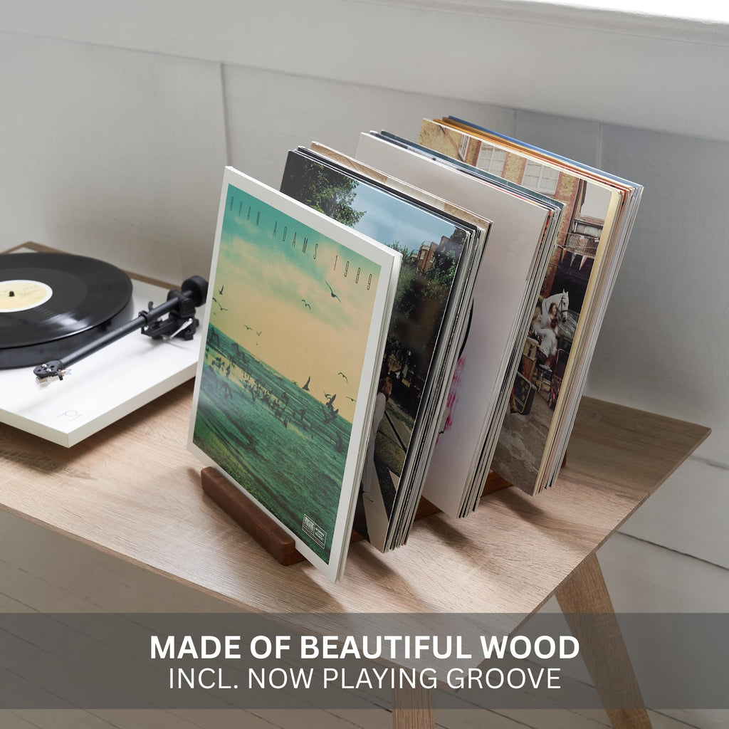 Decorative Vinyl Record Storage For Up to 75 Single Records - LP Holder