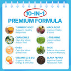 Ashwagandha Gummies Supplements 2000mg for Women Men - Vegan, Sugar Free | w/ Vitamin D3, B12 & Turmeric, Organic Ashwagandha Root Extract Supplements Gummy, 10-IN-1 Formula, Mixed Berry Flavor, 120ct